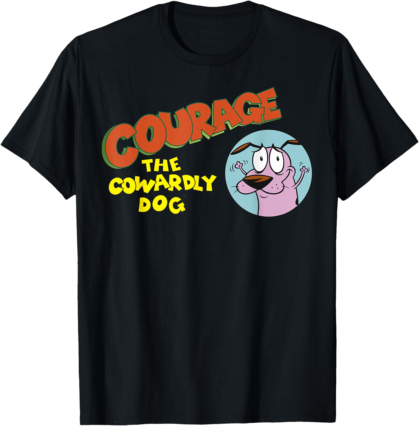 Courage the Cowardly Dog Retro Vintage Portrait & Logo Men Women Girls