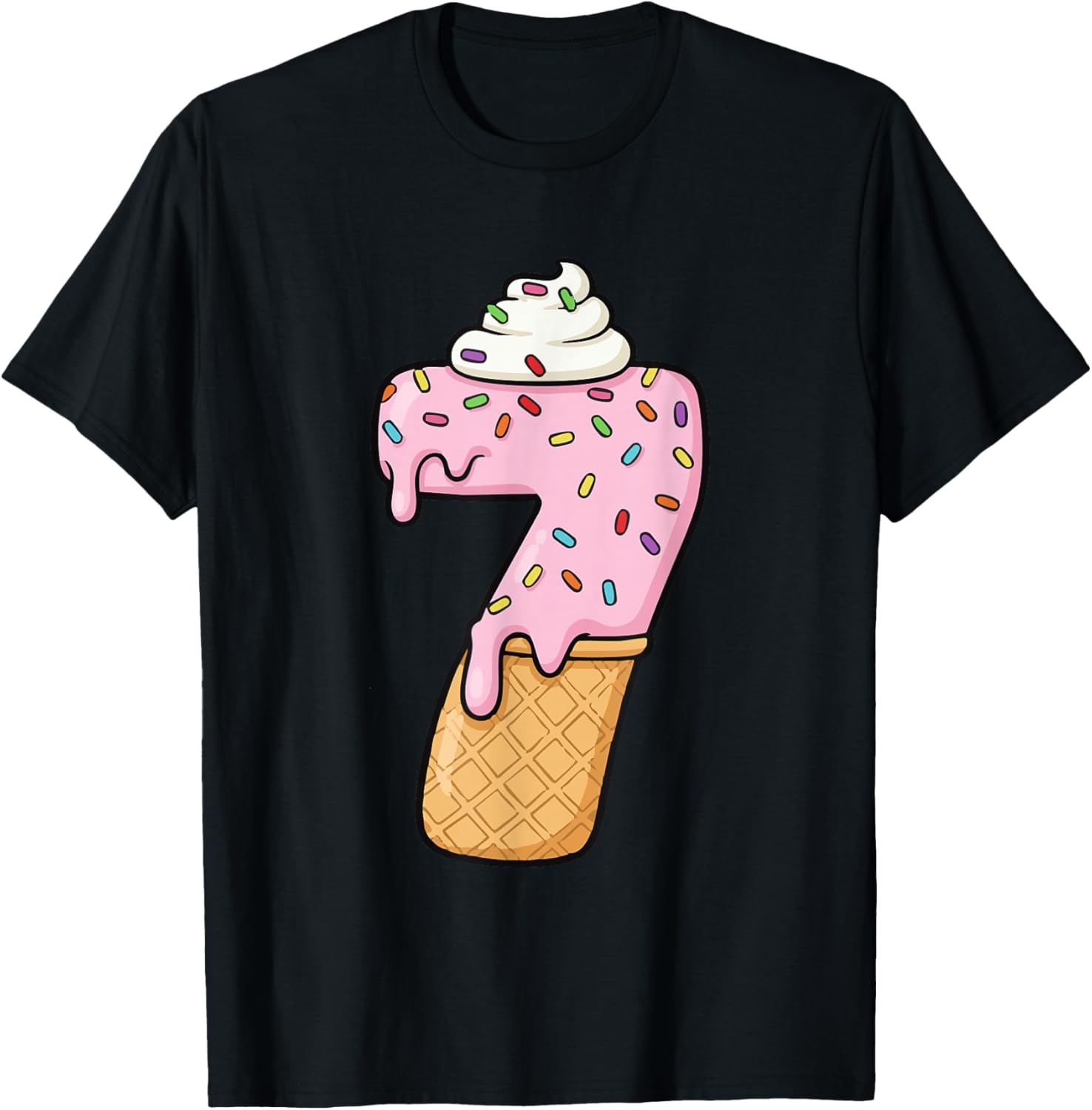 #7 Jersey Uniform Drip Teen Slang, Funny Ice Cream, 7th