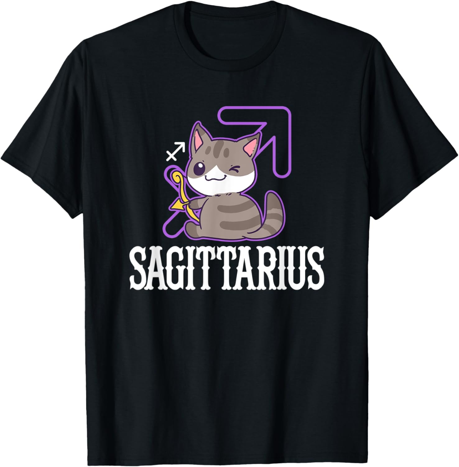 Sagittarius Zodiac Sign Chibi Anime for Cat Lover
