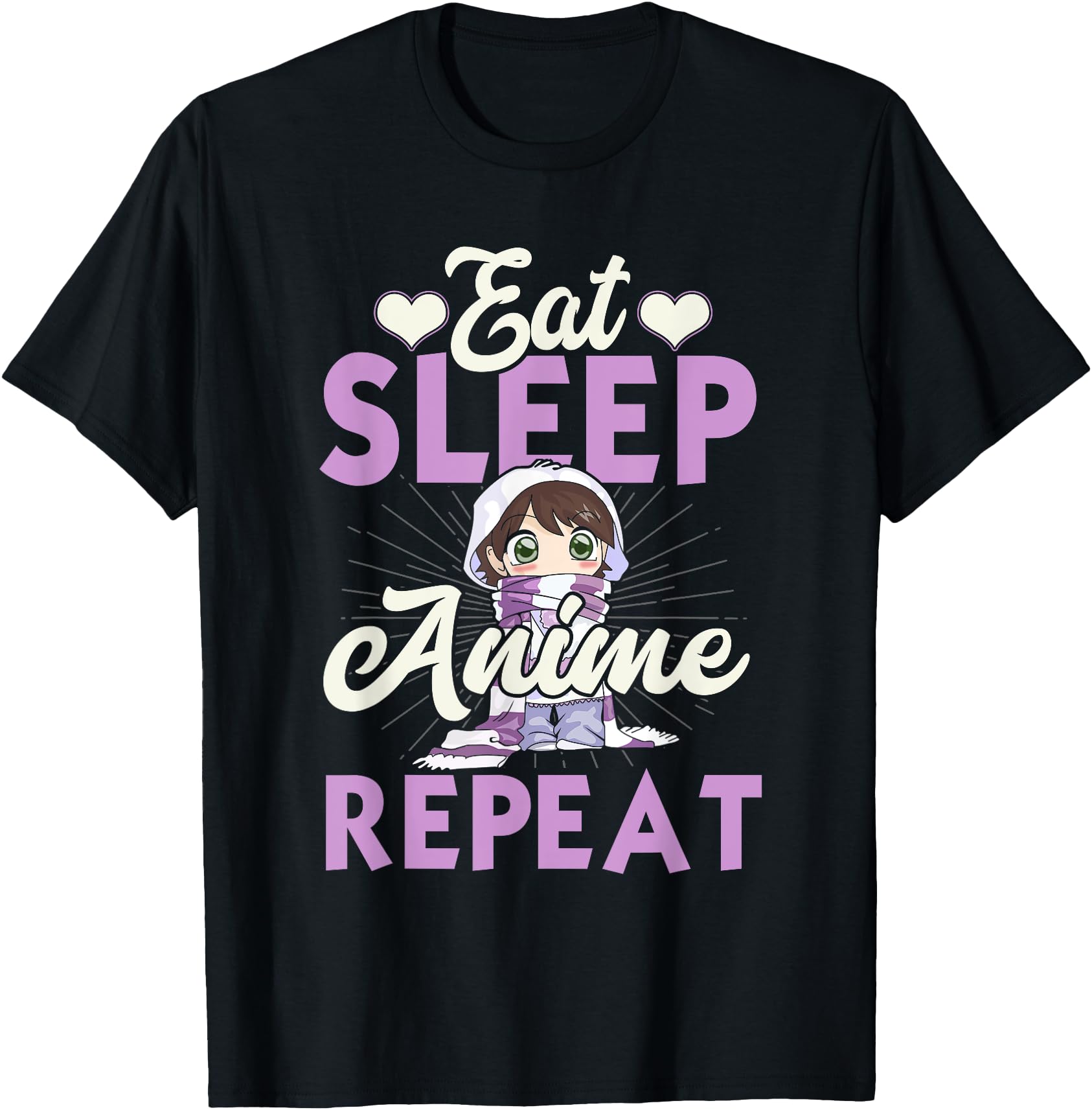 Eat Sleep Anime Repeat Japanese Manga Lover Cosplay T-Shirt