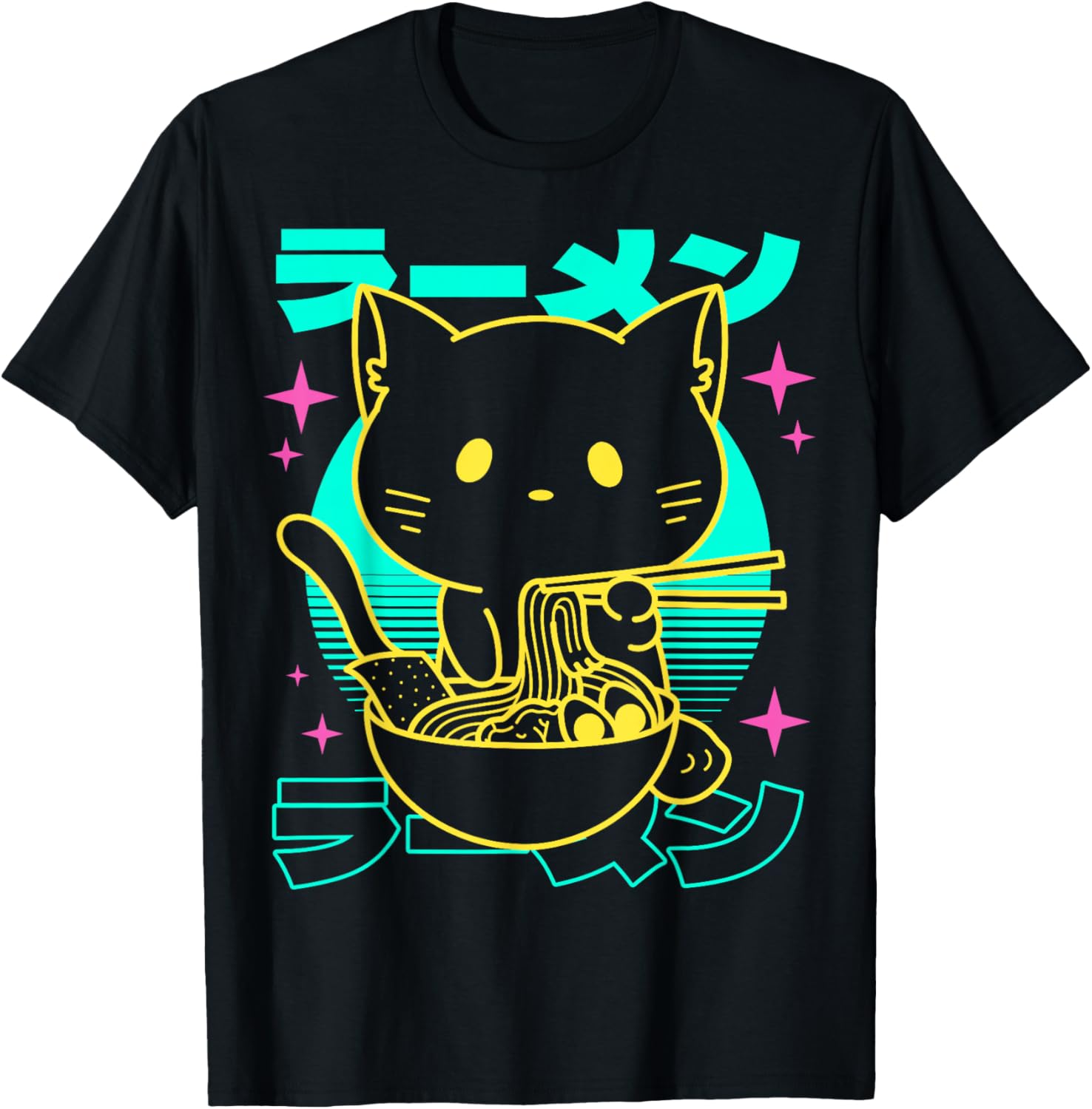 Anime Ramen Cat Japanese Retro Noodles Aesthetic Kawaii Cat