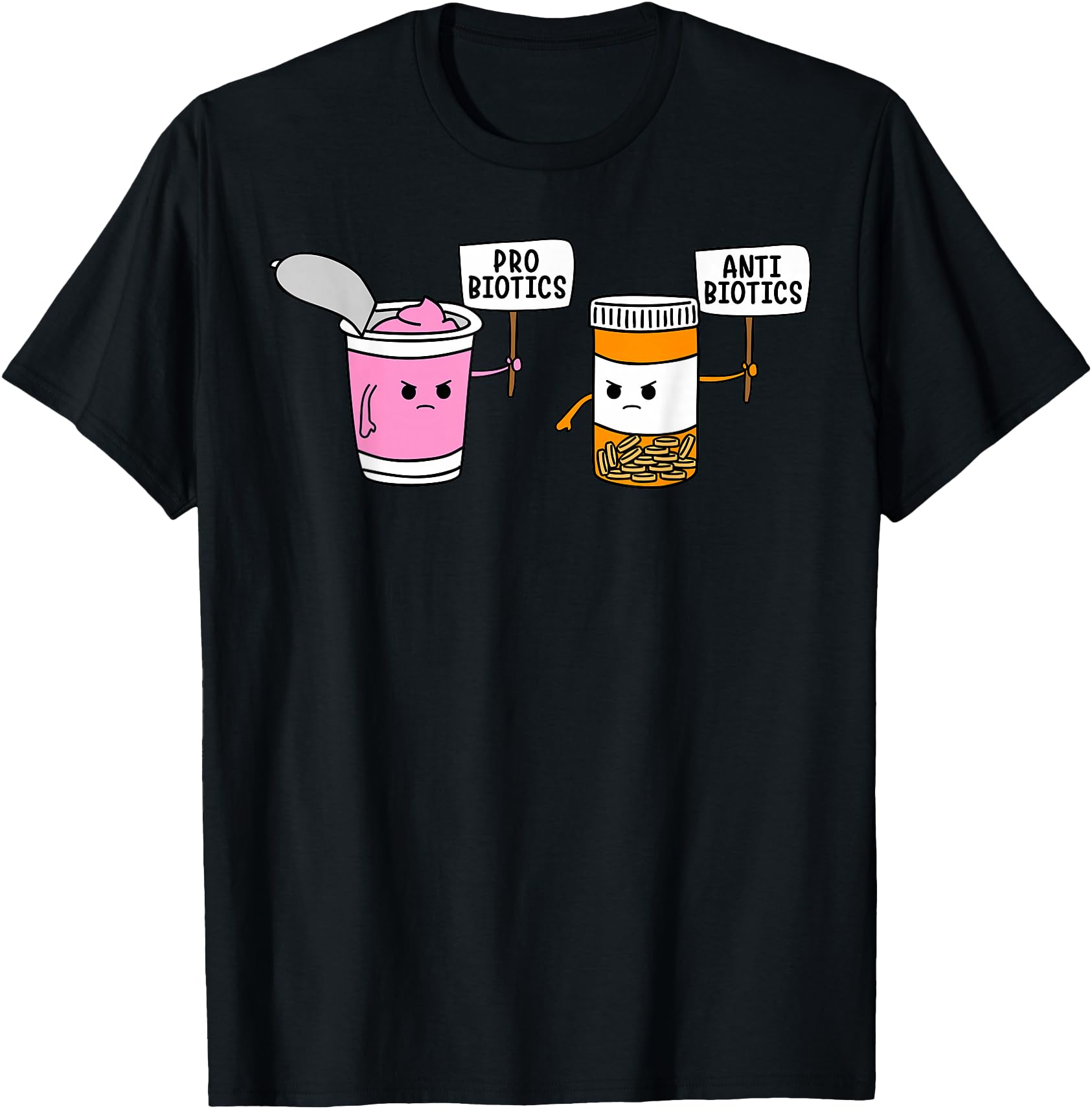 Probiotics Antibiotic Fun Medical Cartoon Pun Shirts