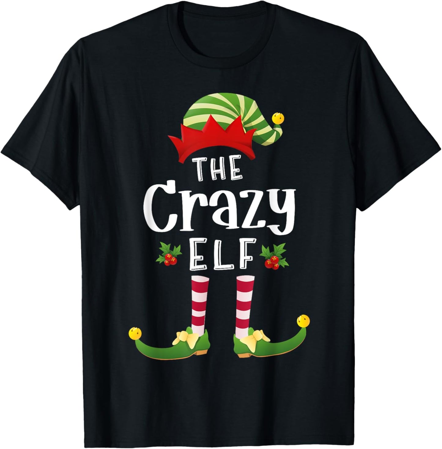 Crazy Christmas Elf Matching Pajama X-Mas Party
