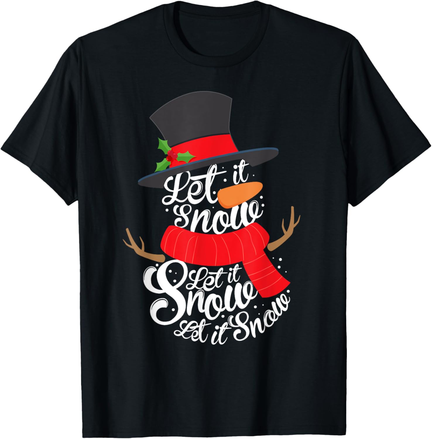 Snowman Let it Snow Cute Christmas Winter Holiday Xmas Gift