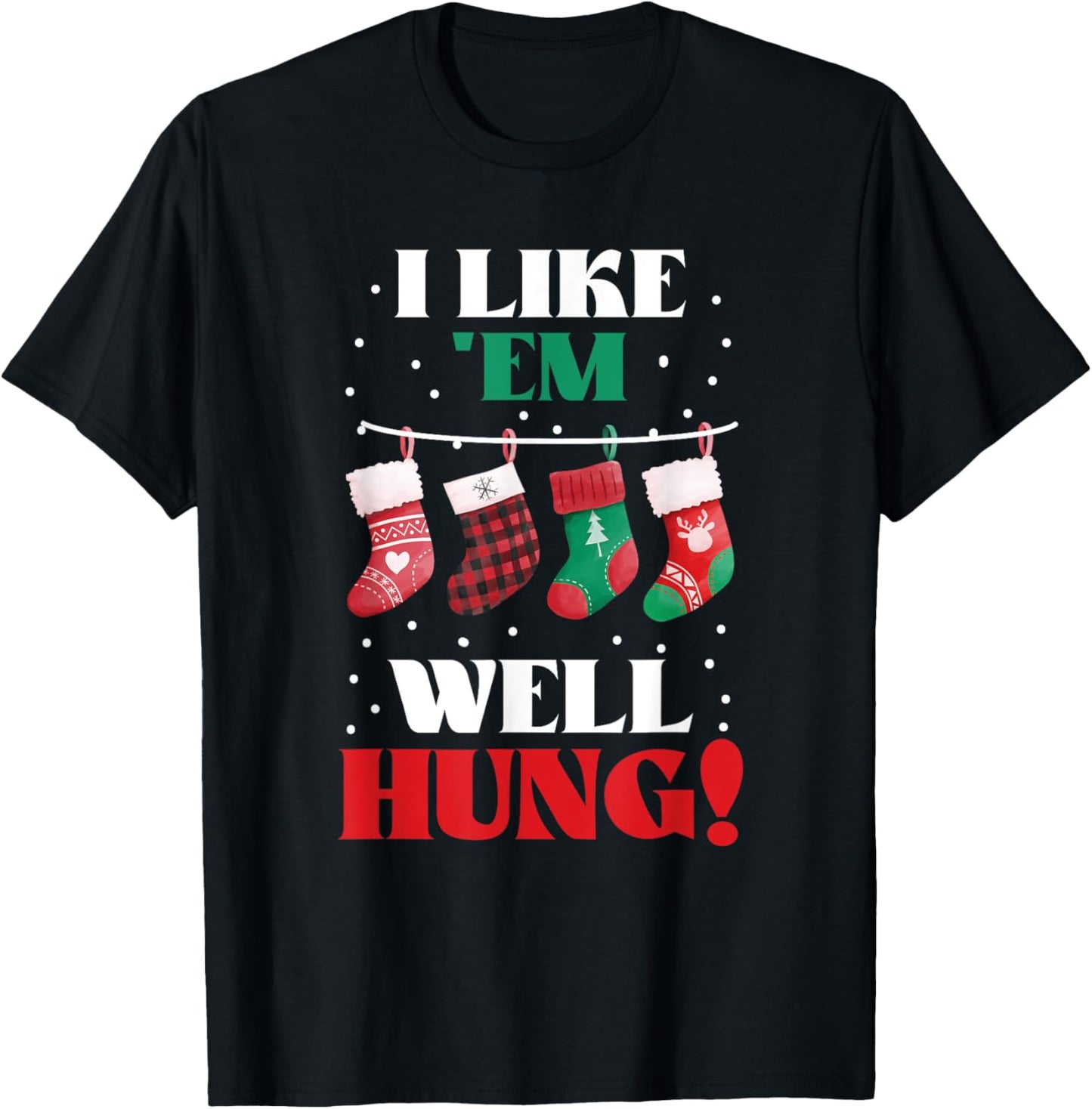 I Like 'Em Well-Hung Funny Christmas Xmas Socks