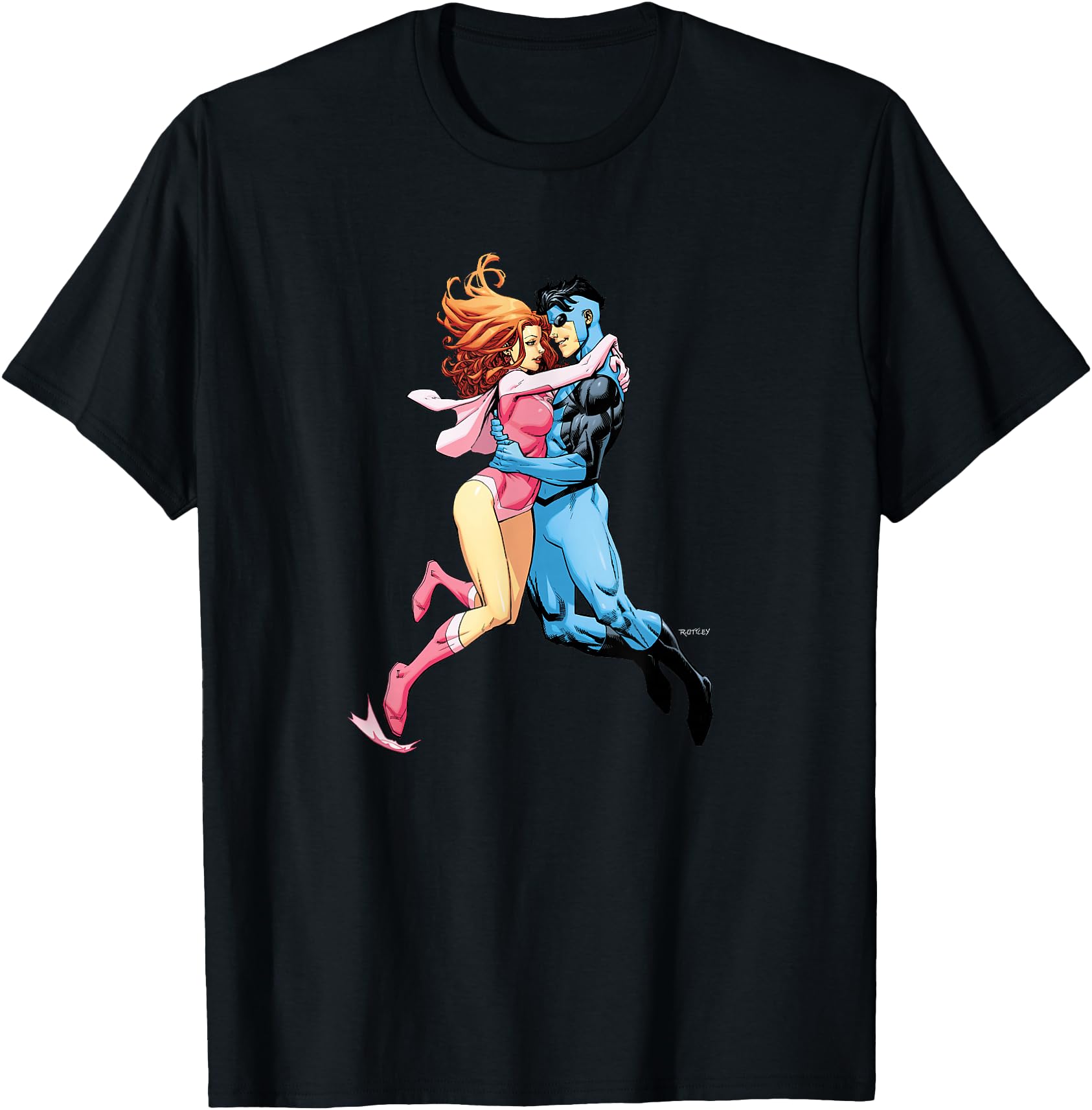 INVINCIBLE Unisex-Adults Black Cartoon T-Shirt, Small
