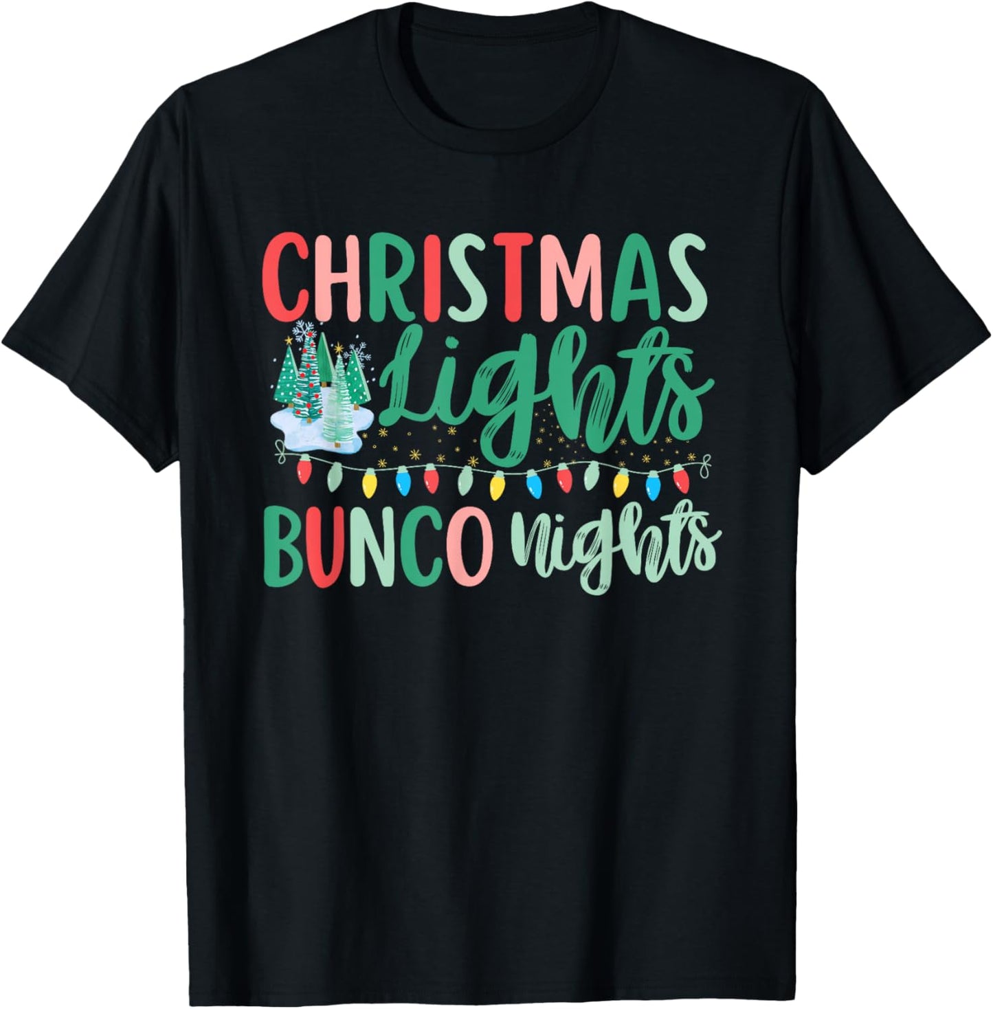 Christmas Lights Bunco Nights Xmas Tree Vintage Matching