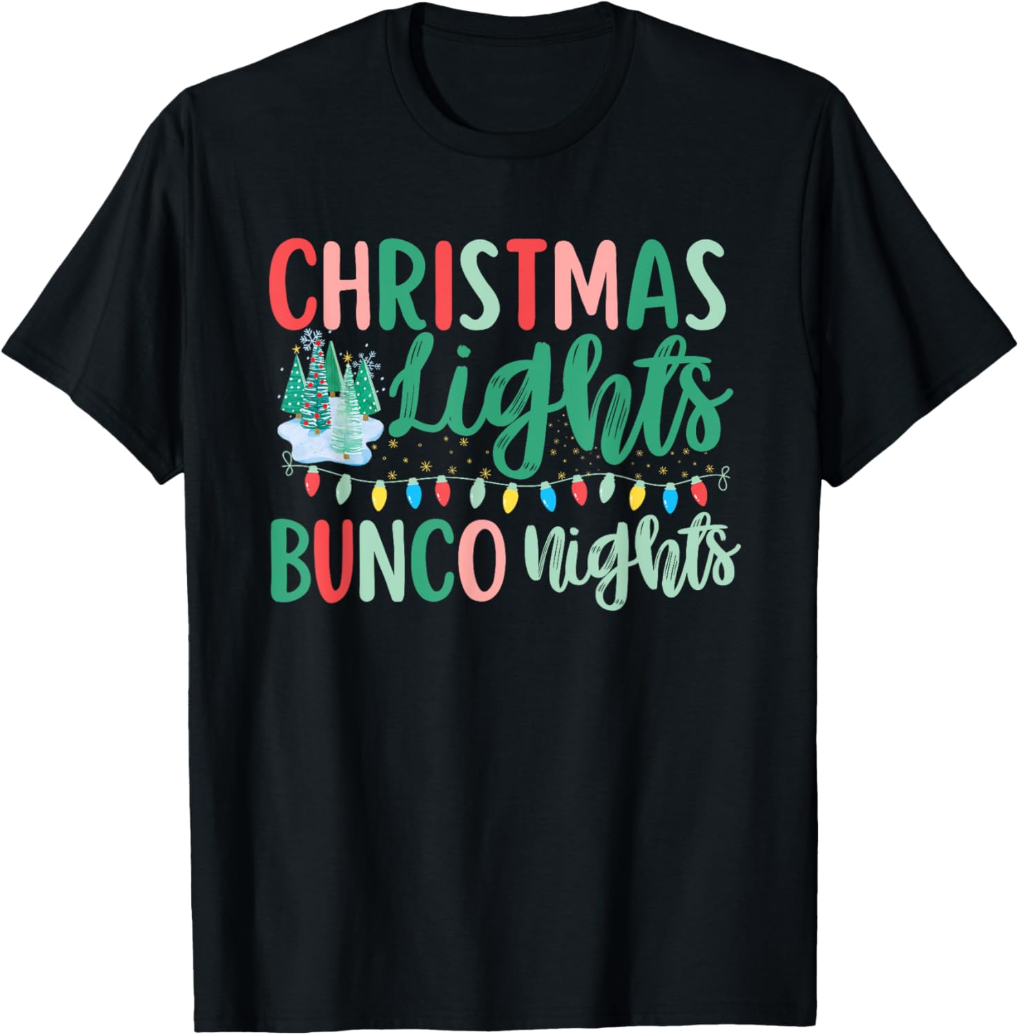 Christmas Lights Bunco Nights Xmas Tree Vintage Matching