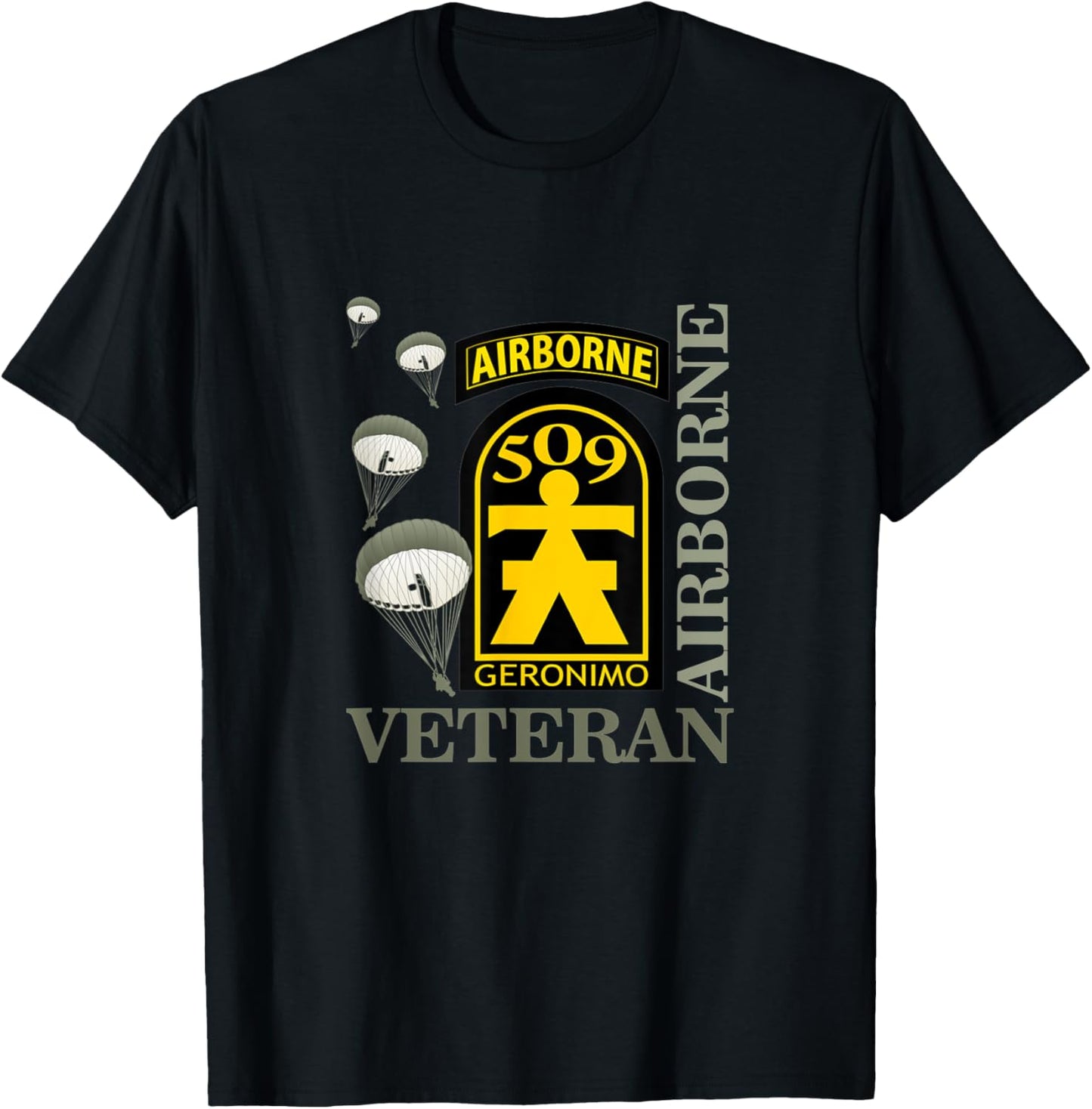 509th Parachute Infantry Regiment Airborne Veteran Christmas T-Shirt