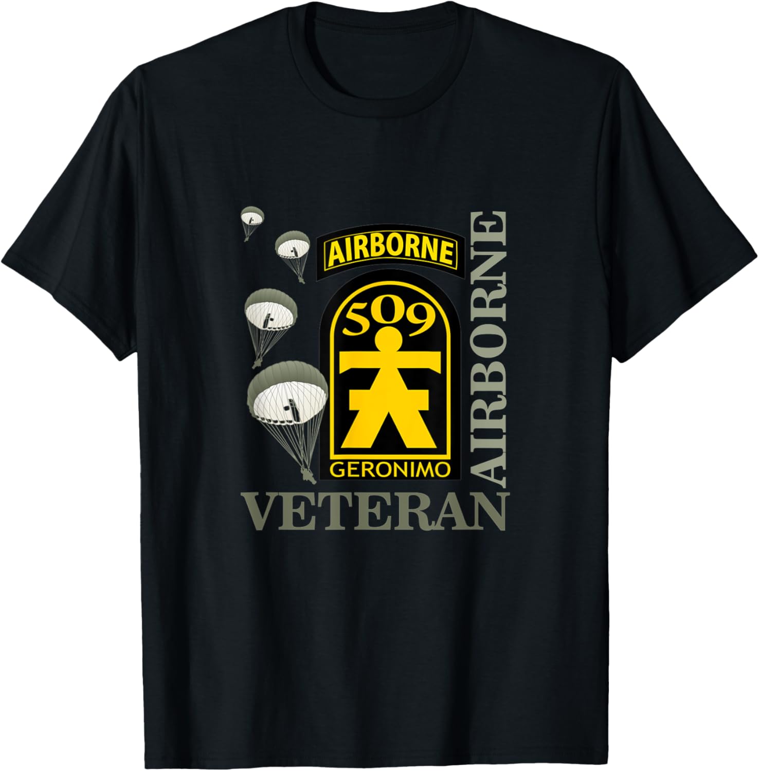 509th Parachute Infantry Regiment Airborne Veteran Christmas T-Shirt