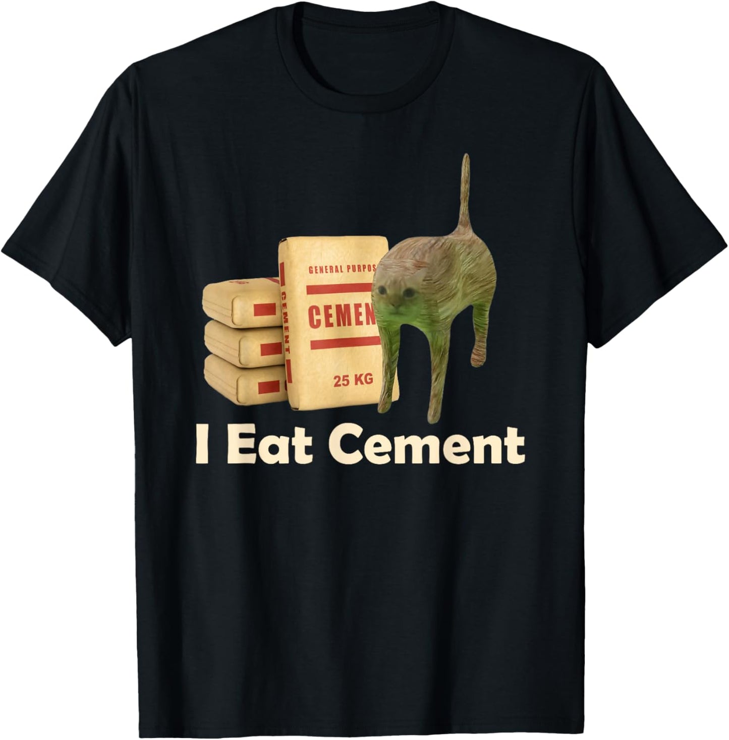I eat cement cursed cat funny oddly specific meme
