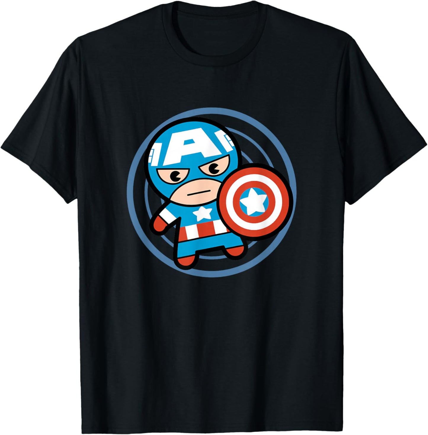 Marvel Kawaii Chibi Captain America Circle Logo