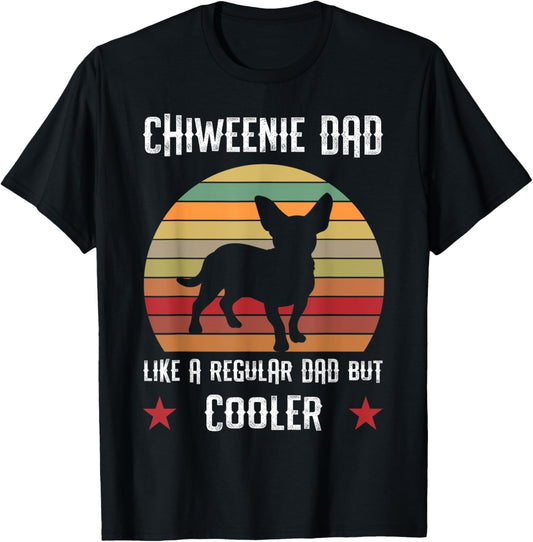 Chiweenie Hybrid Dog Dad Retro Vintage Trainer Father's Day Men Women Kids T-Shirt