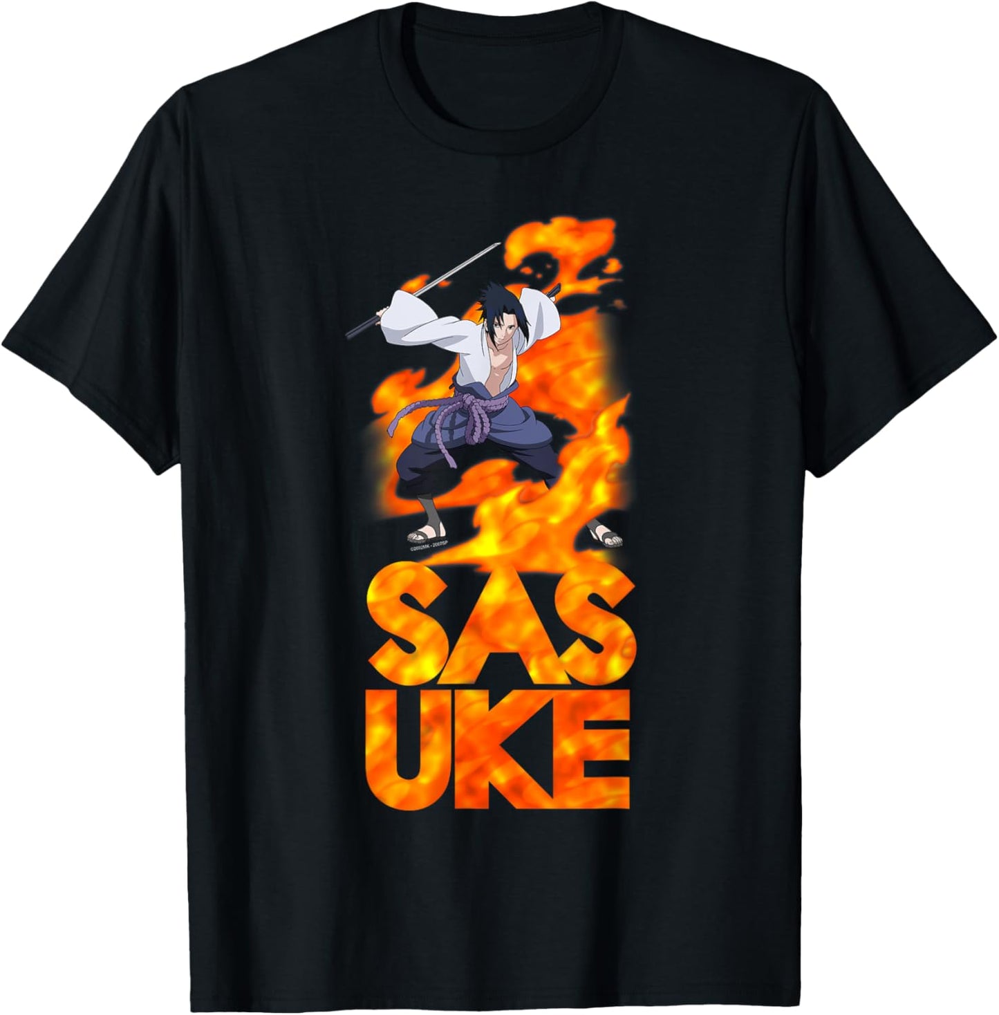 Naruto Shippuden Sasuke Stacked Flame Type Anime