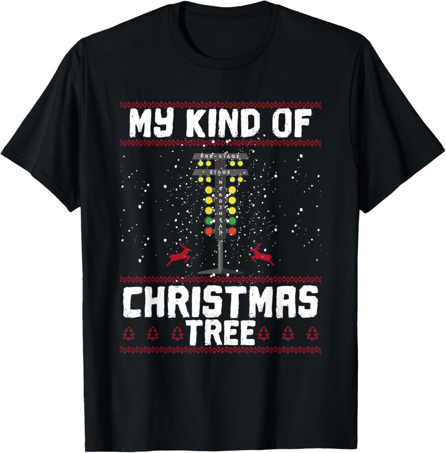 My Kind Of Christmas Tree Drag Racing Funny Xmas Racer