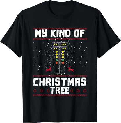My Kind Of Christmas Tree Drag Racing Funny Xmas Racer