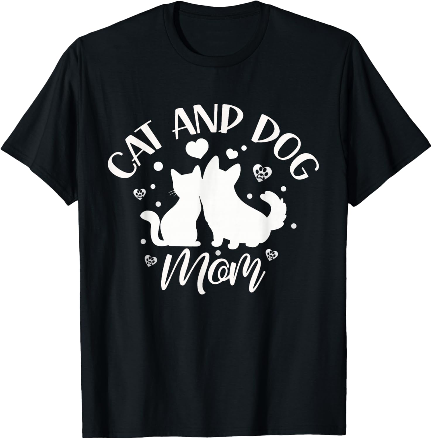 Cat and Dog Mum Girls Cats Lovers Dogs Mother T-Shirt
