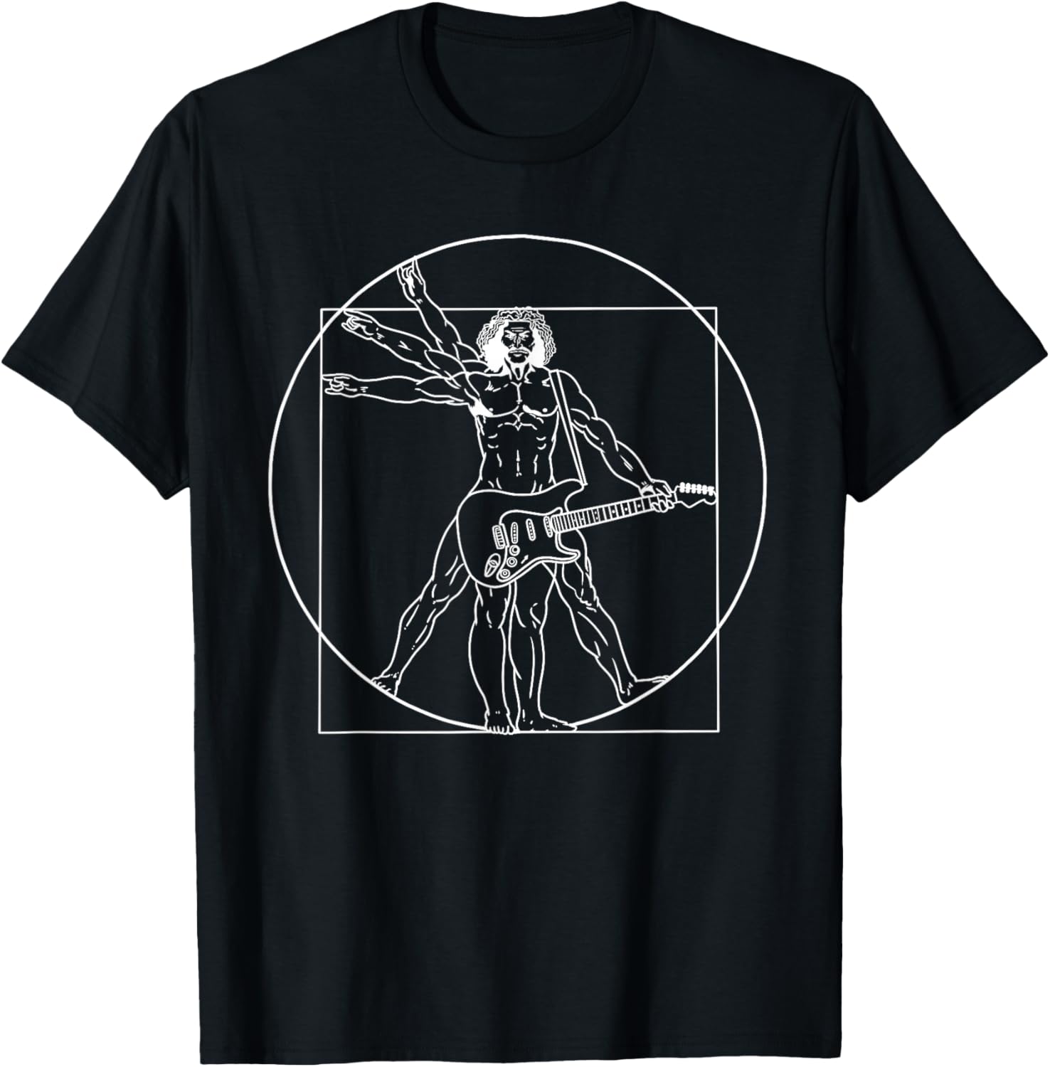 Guitar Da Vinci Vitruvian Man Guitar Player Musicians