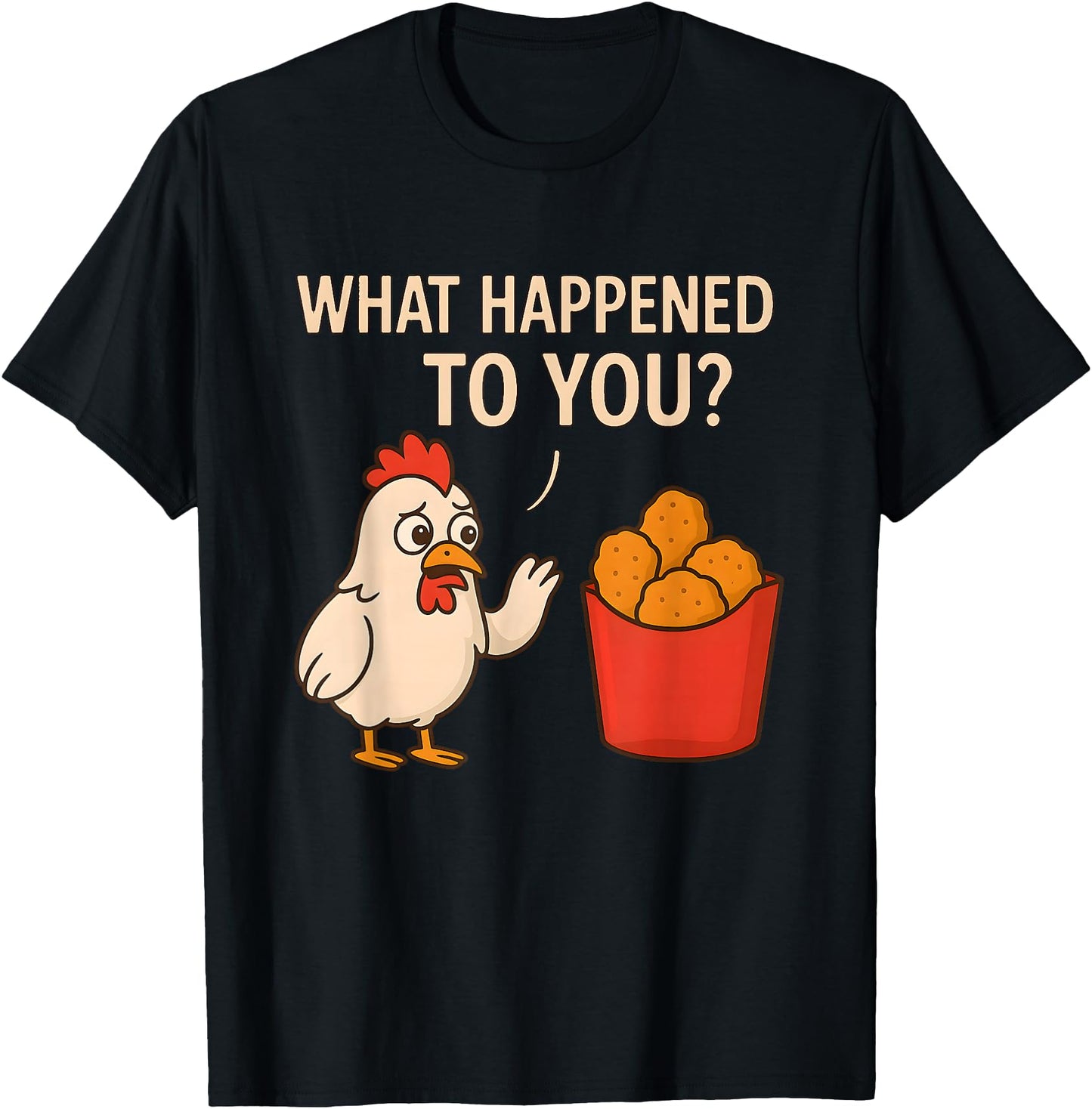 Shocked Chicken Looks Back What Happened to You?