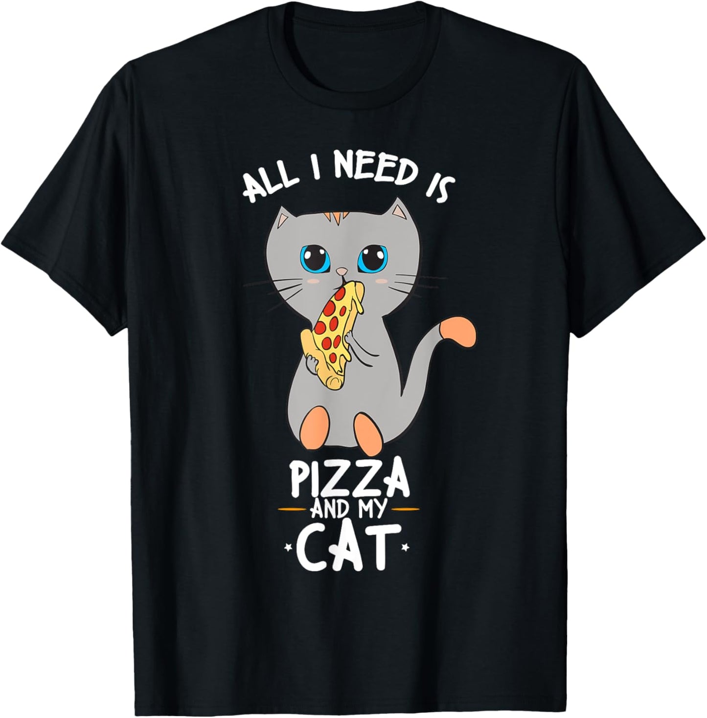 Cat Pizza T Shirt Italian Food Lover Pet Kitten Gift Idea T-Shirt for Men Women Kids