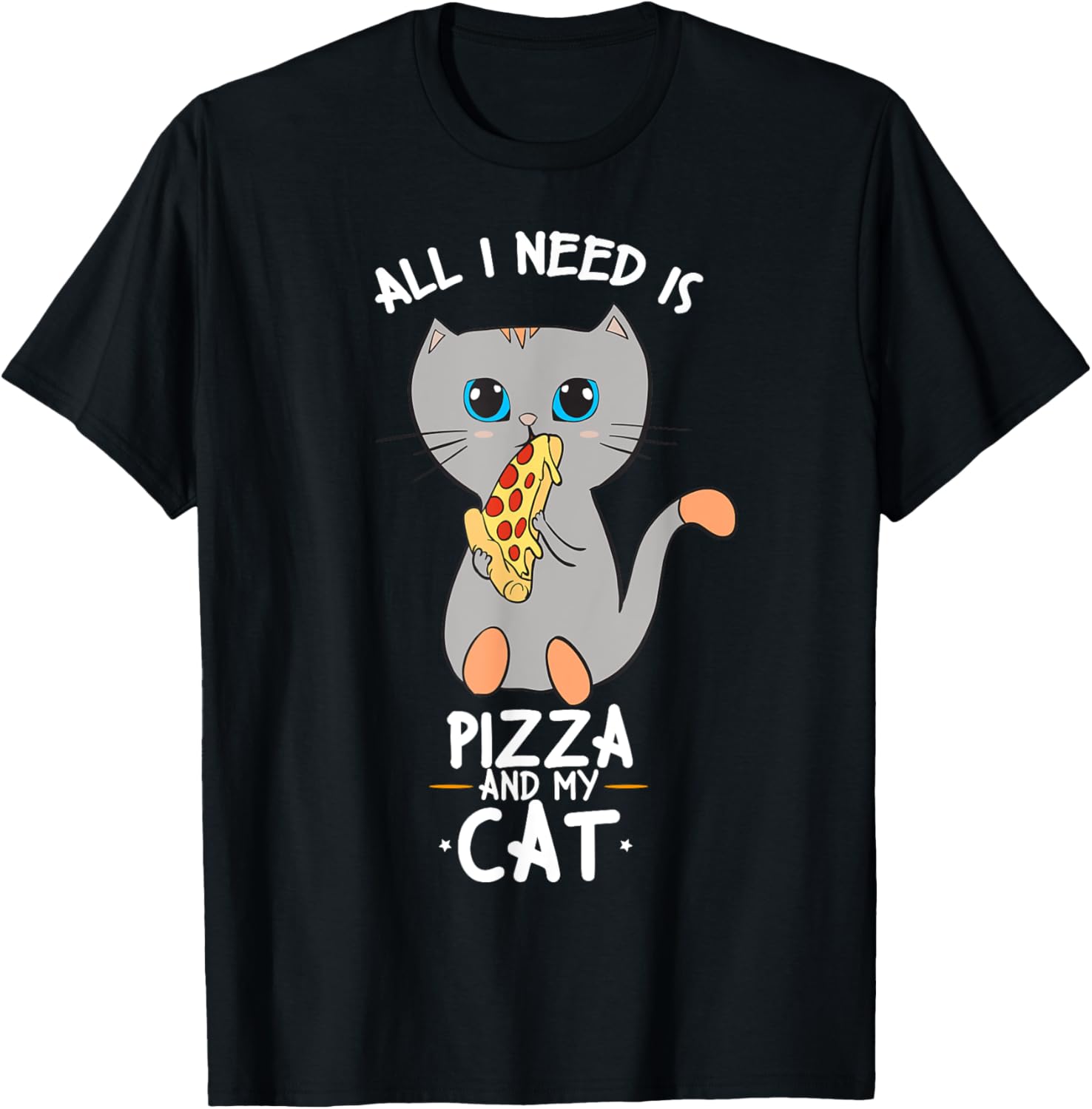Cat Pizza T Shirt Italian Food Lover Pet Kitten Gift Idea T-Shirt for Men Women Kids