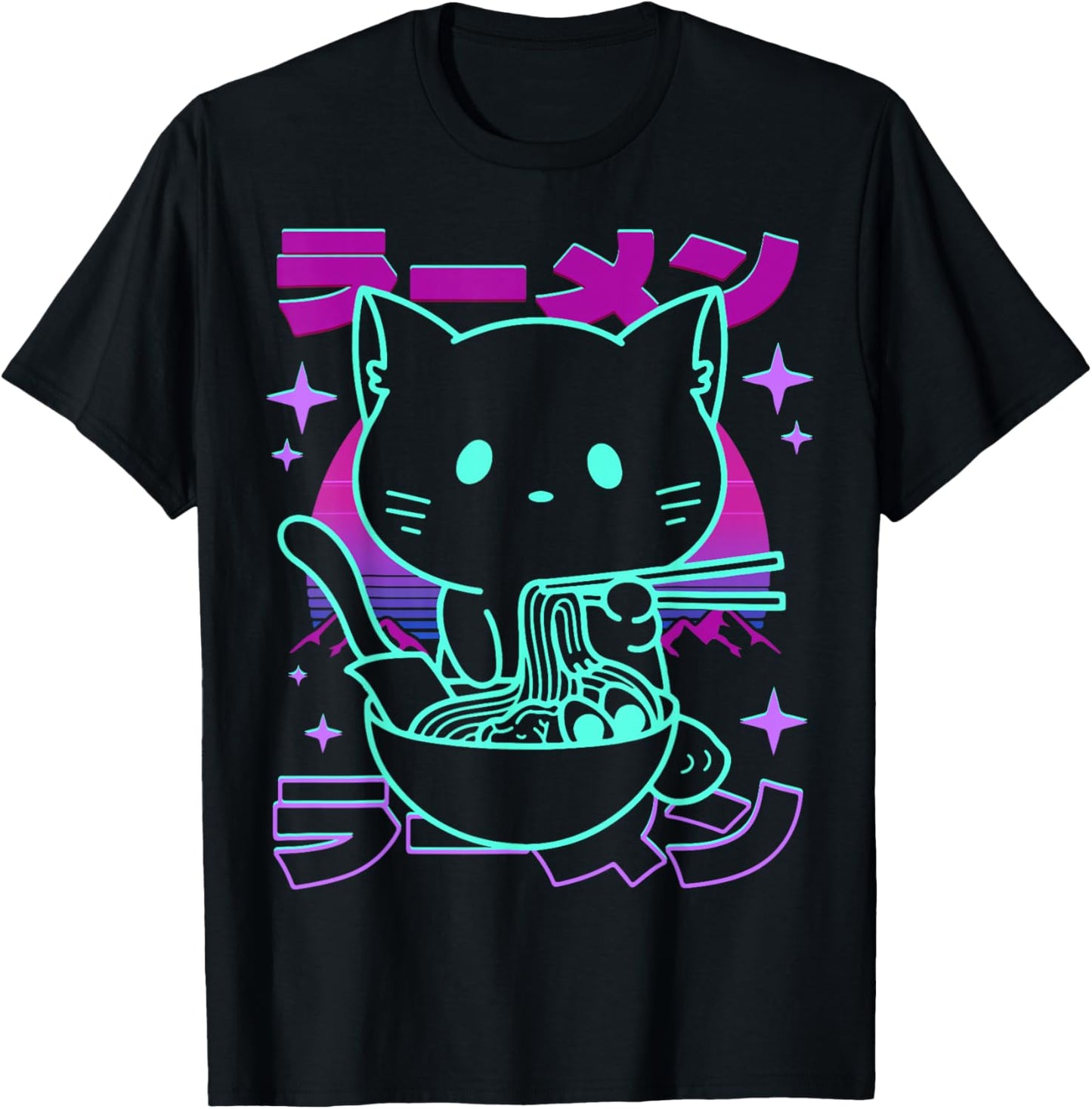 Anime Ramen Cat Retro Japanese Noodles Aesthetic Kawaii cat