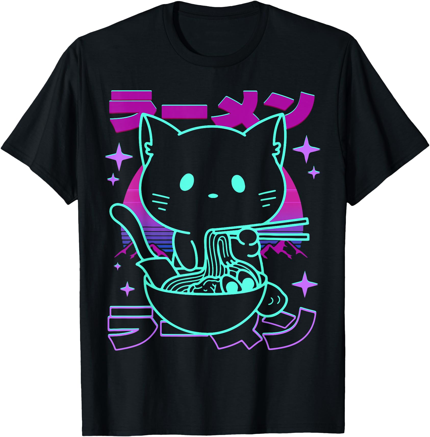 Anime Ramen Cat Retro Japanese Noodles Aesthetic Kawaii cat