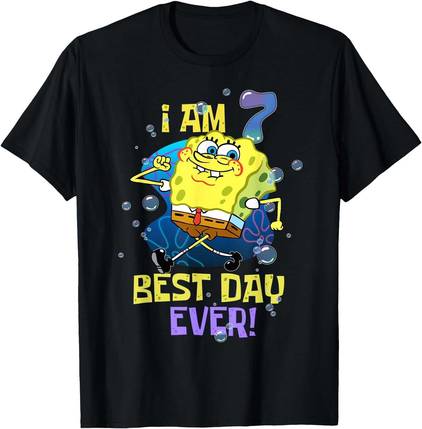 Mademark x SpongeBob SquarePants - Spongebob I Am 7 Best Day Ever 7th Birthday Spongebob