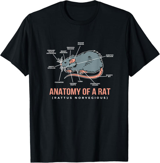 Anatomy of Rat T-shirt for rat lovers and pet rat owners T-Shirt