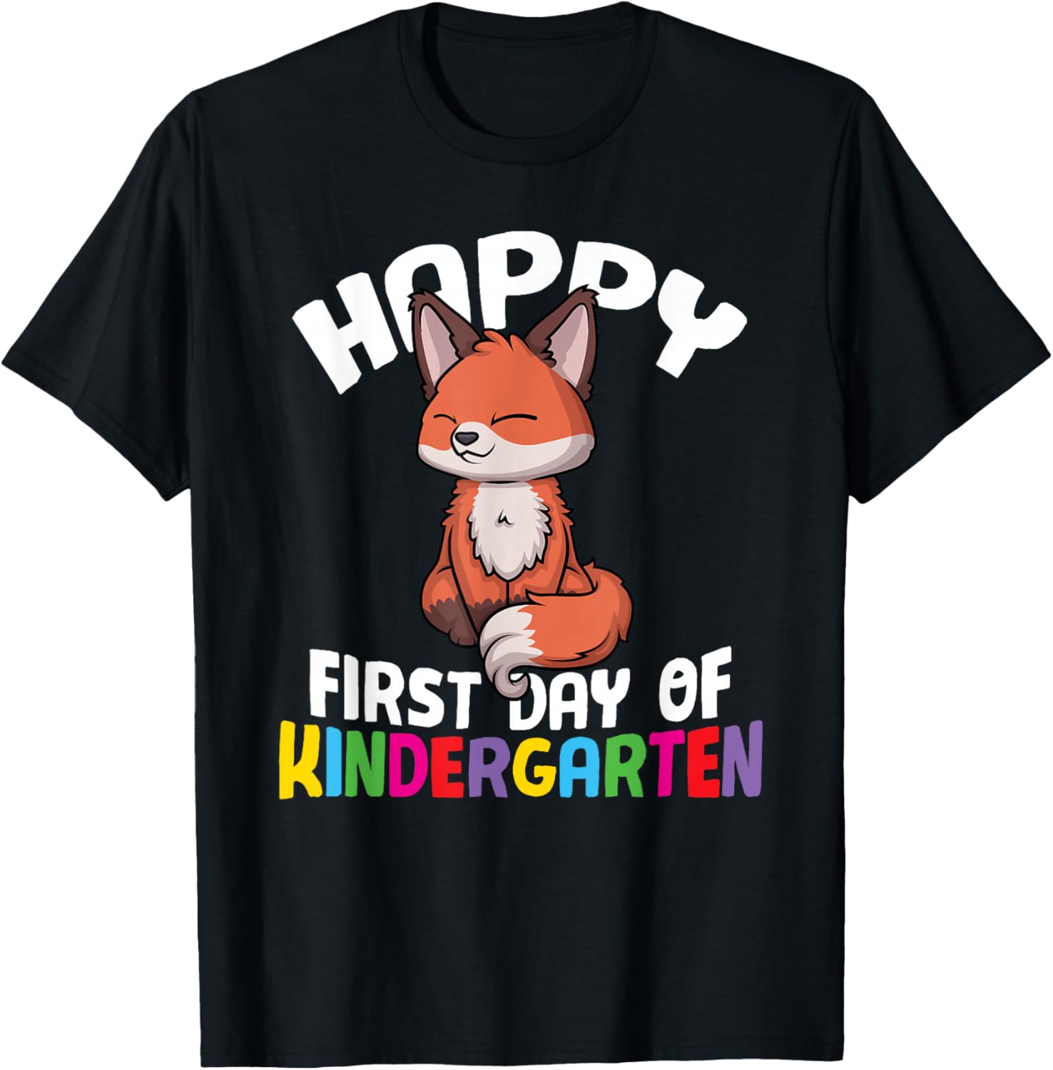 Happy First Day of Kindergarten Chibi Kawaii Fox