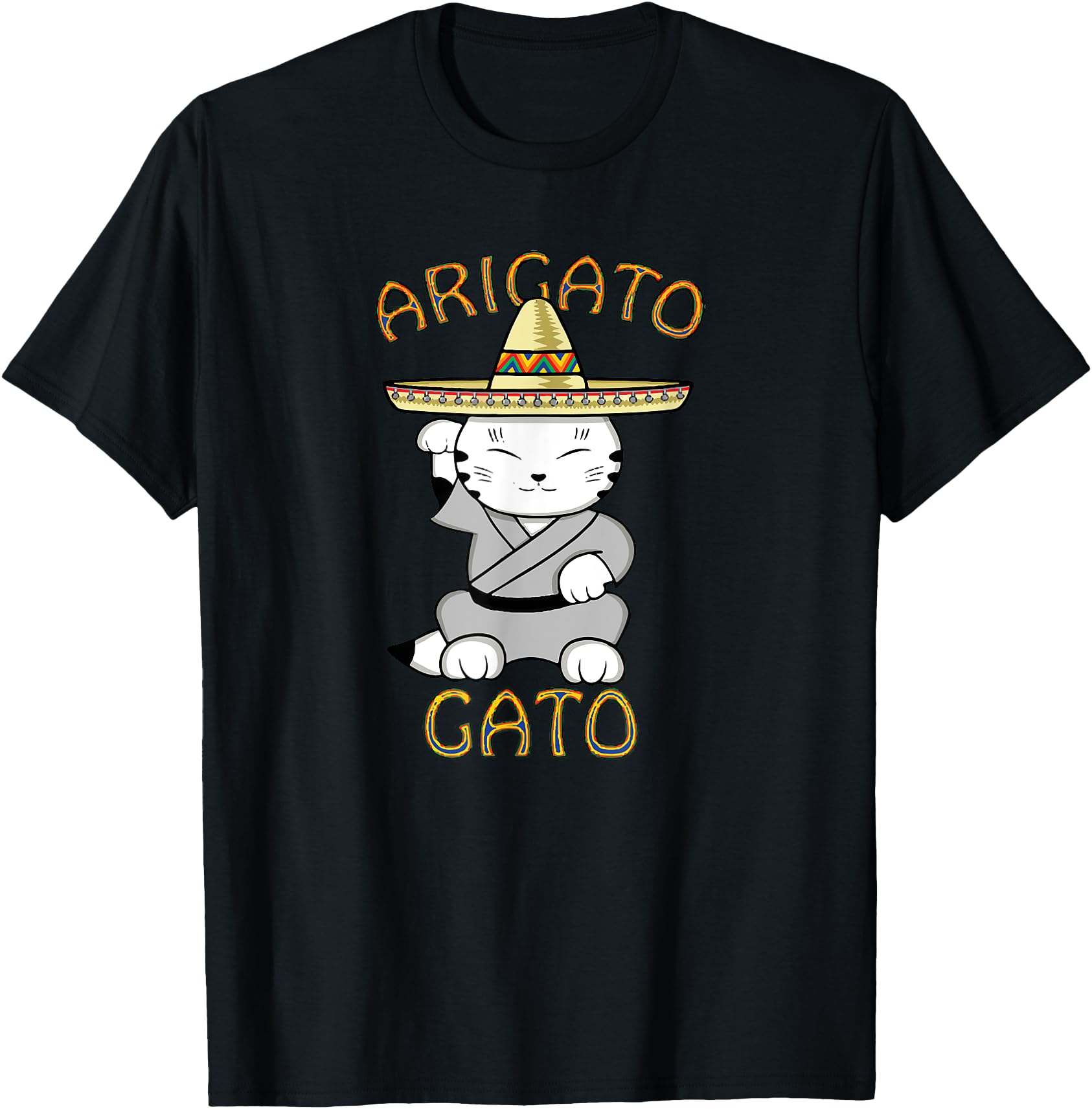 Arigato Gato Japanese Mexican Neko Kawaii Anime Cat Men Women Girls