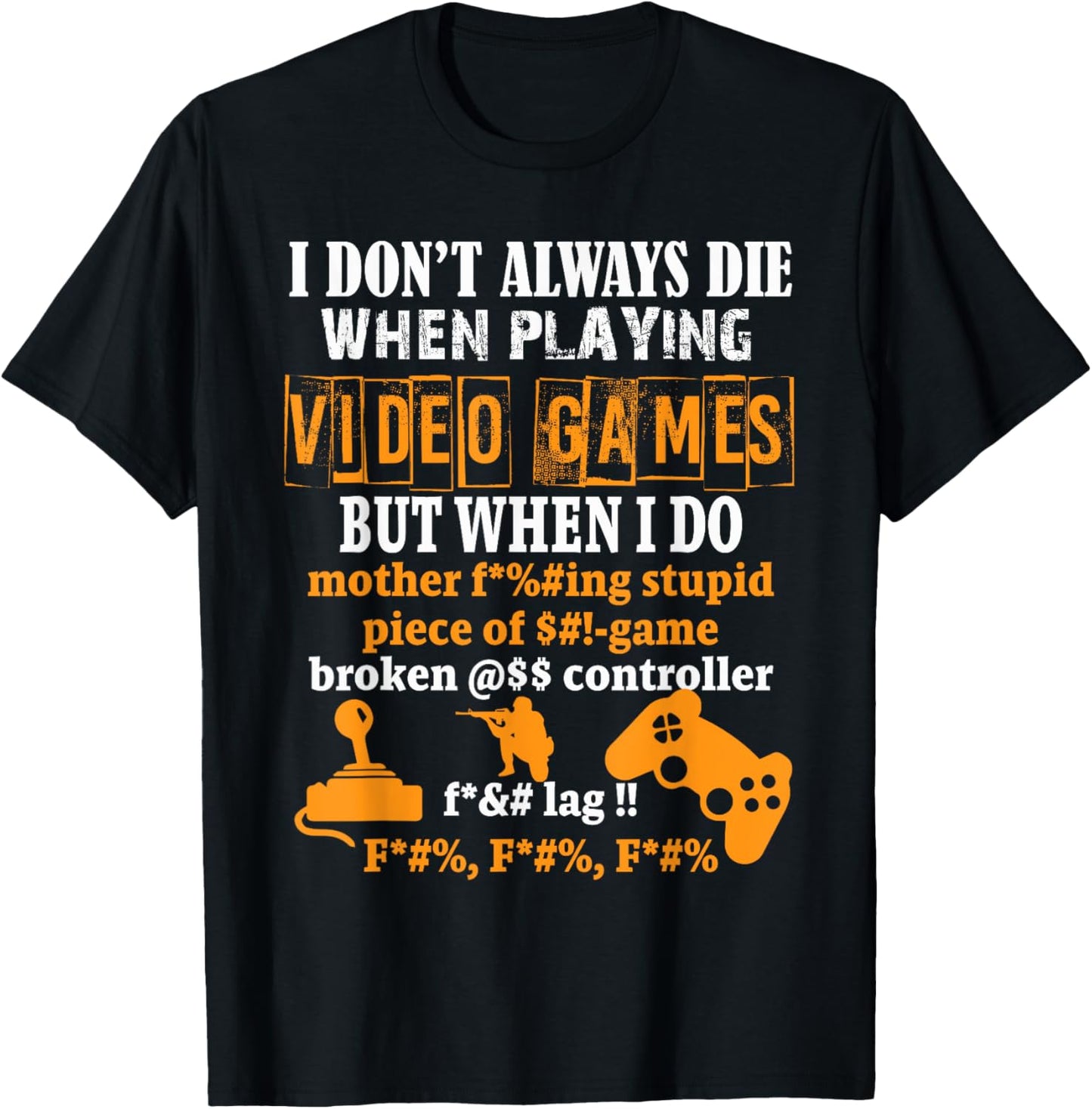 Video Games T-Shirt Funny Gamer Tee for Console Gaming Fans
