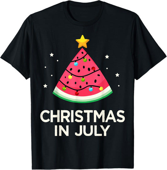 Christmas in july with watermelon tree for summer xmas