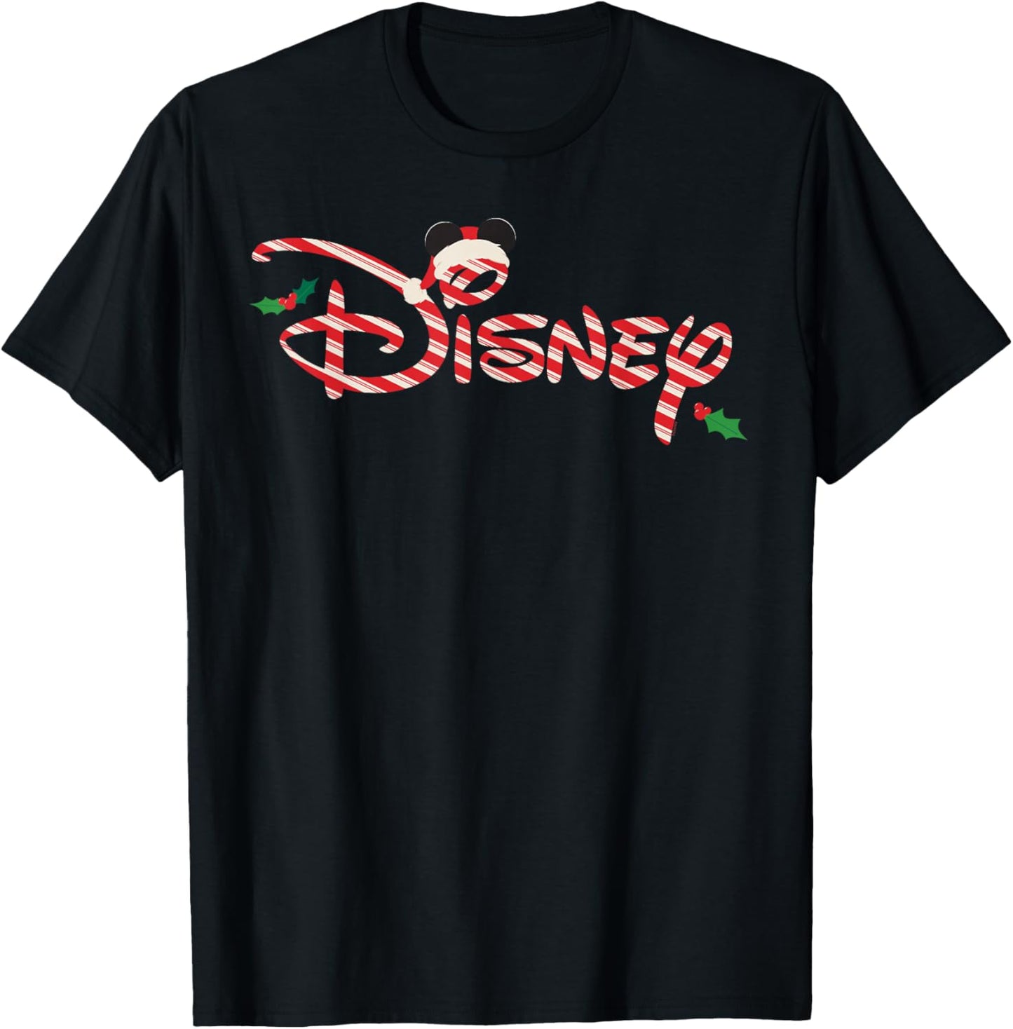 Disney Christmas Candy Cane Script Logo Holiday Trip