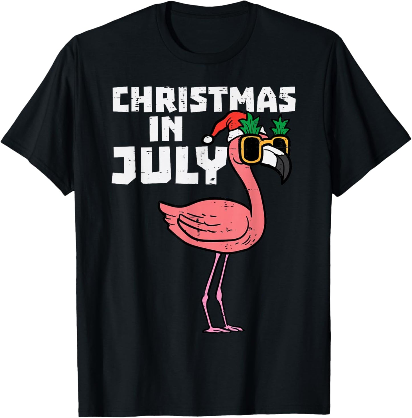 Flamingo Santa Sunglasses Christmas In July Cute Summer Xmas