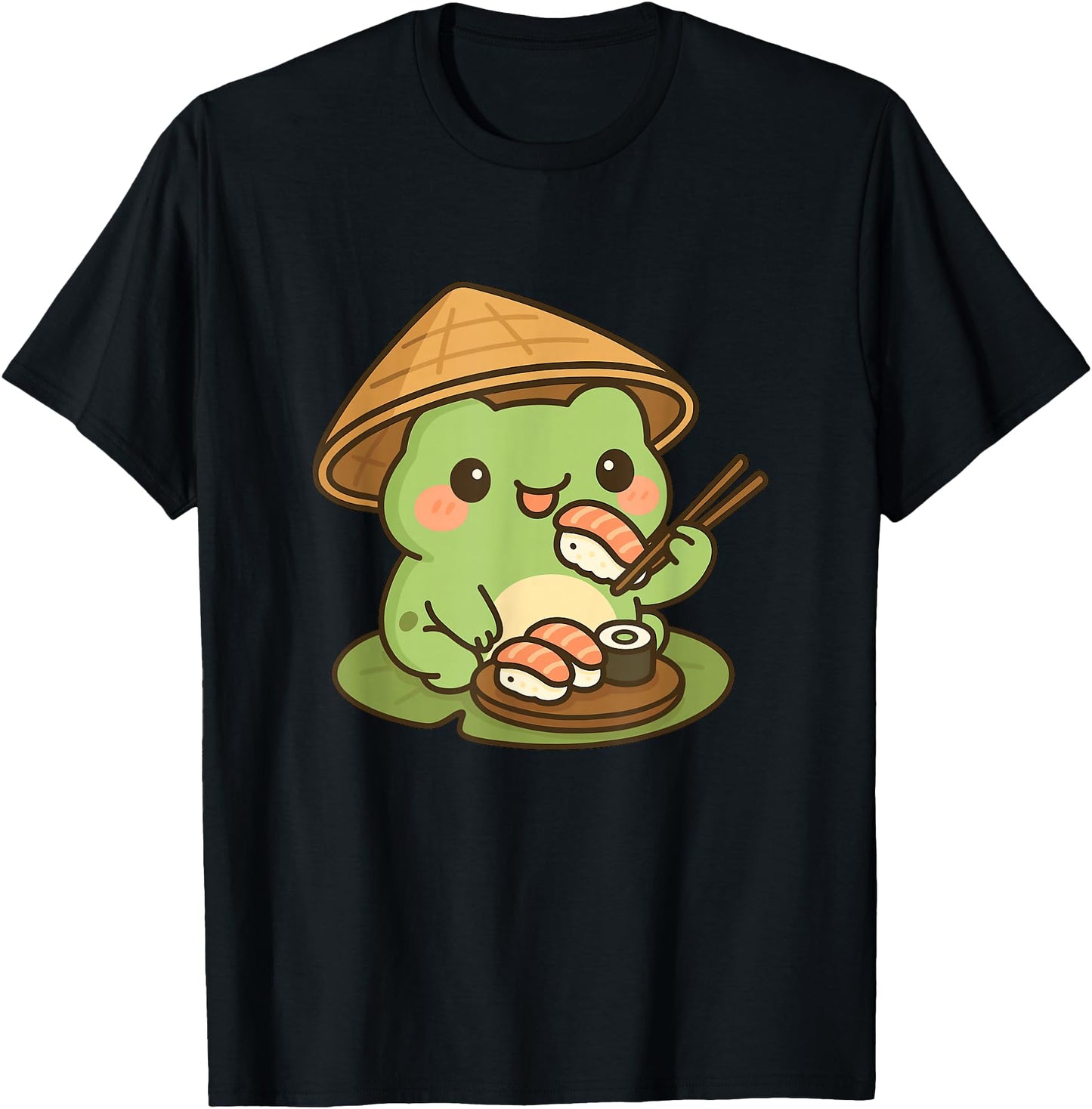 Cute Frog Eating Sushi Anime Japanese Gifts Men Women