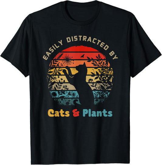 Cats And Plants Kitten Cat Owner Cat Lover Cat Parent T-Shirt