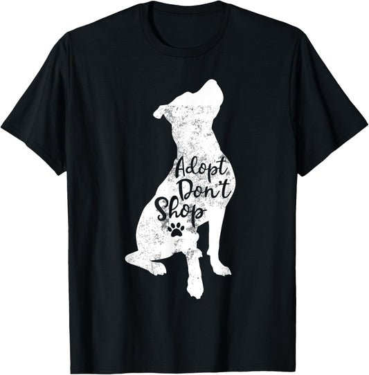 Adopt Don't Shop Rescue Pitbull Dog Breed Pit Bull Mom T-Shirt for Men Women Kids
