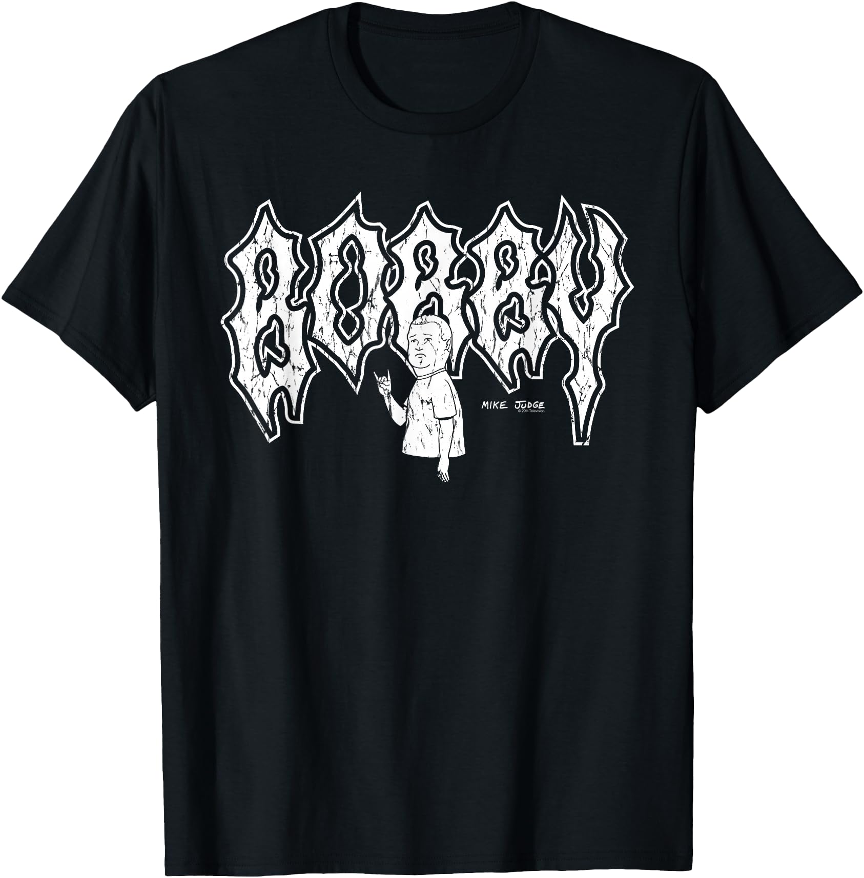 King of the Hill Bobby Distressed Heavy Metal Cartoon