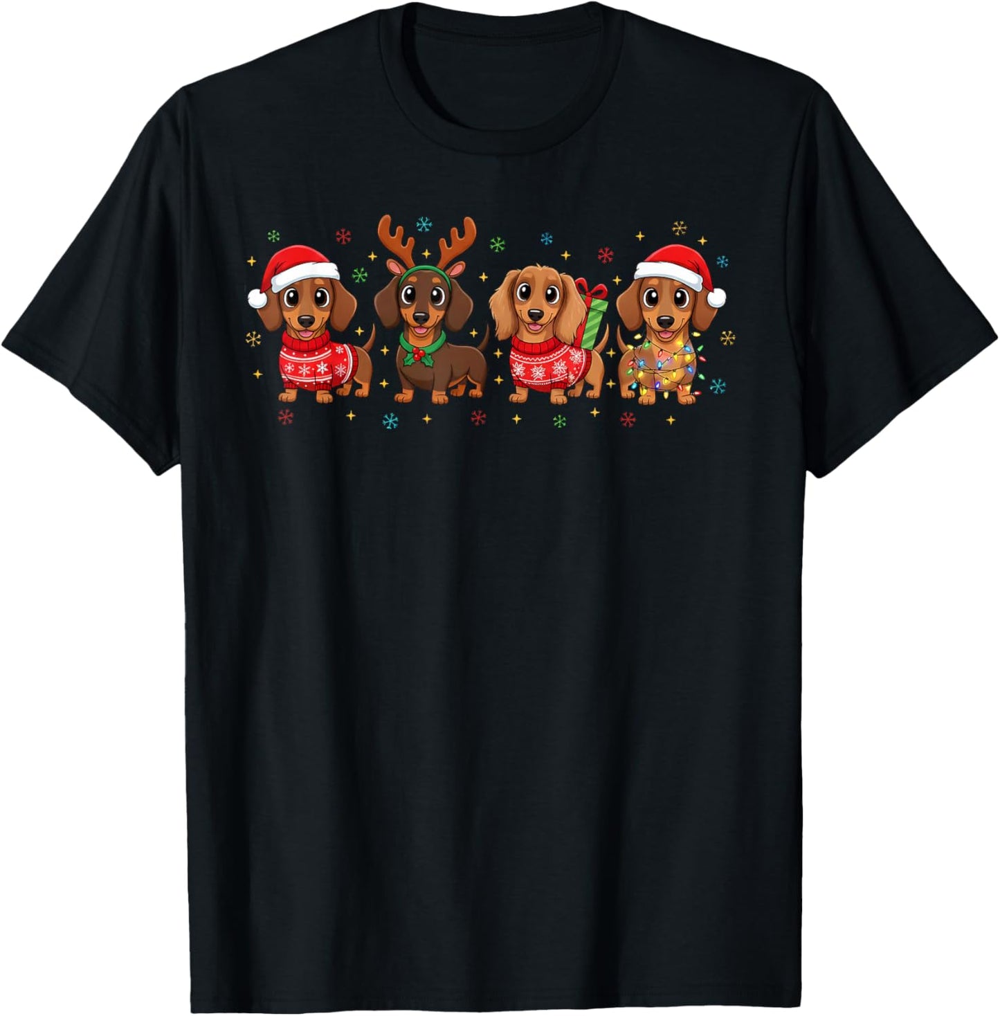 Christmas Xmas Lights Dachshund Dog Lover Pajamas Holiday