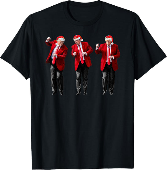 Christmas Donald Trump President 2024 Dancing Funny Santa T-Shirt