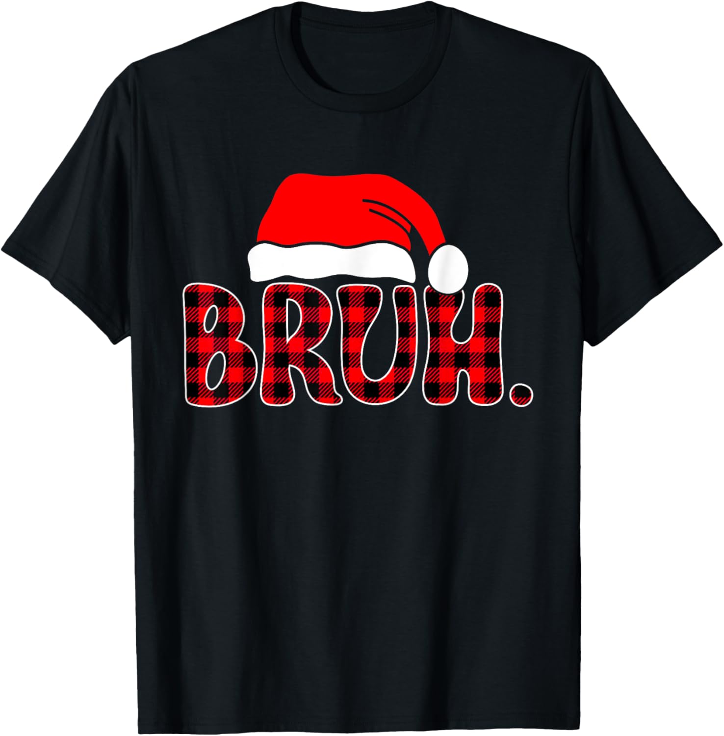 Bruh Funny Christmas Plaid Teens Boys Kids Xmas Pajamas