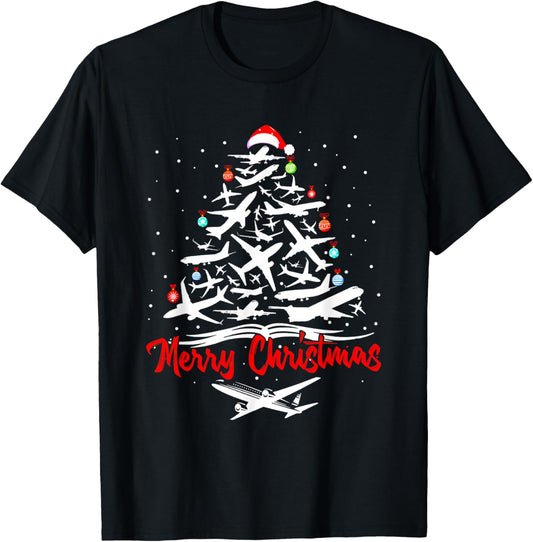 Airplane Christmas Tree tshirts T-Shirt