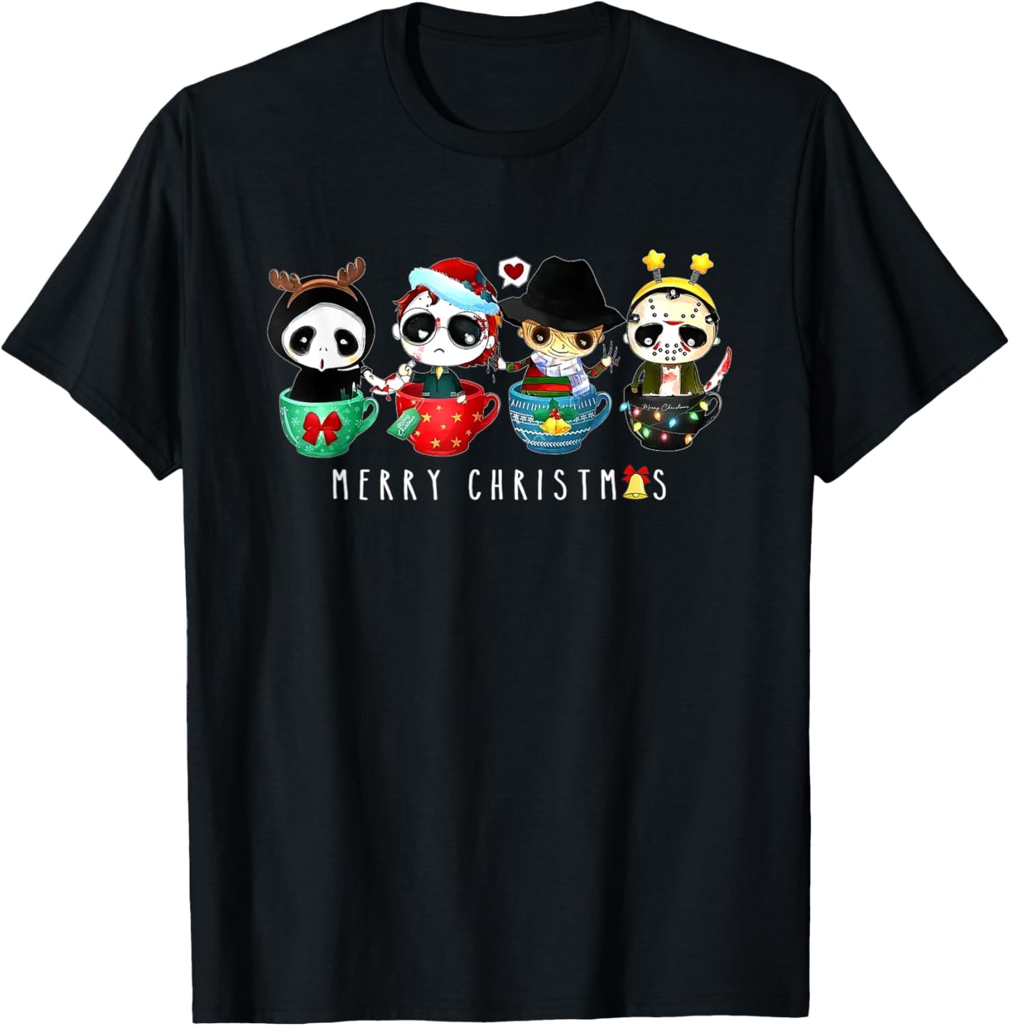 Horror Movie Merry Christmas Chibi Characters