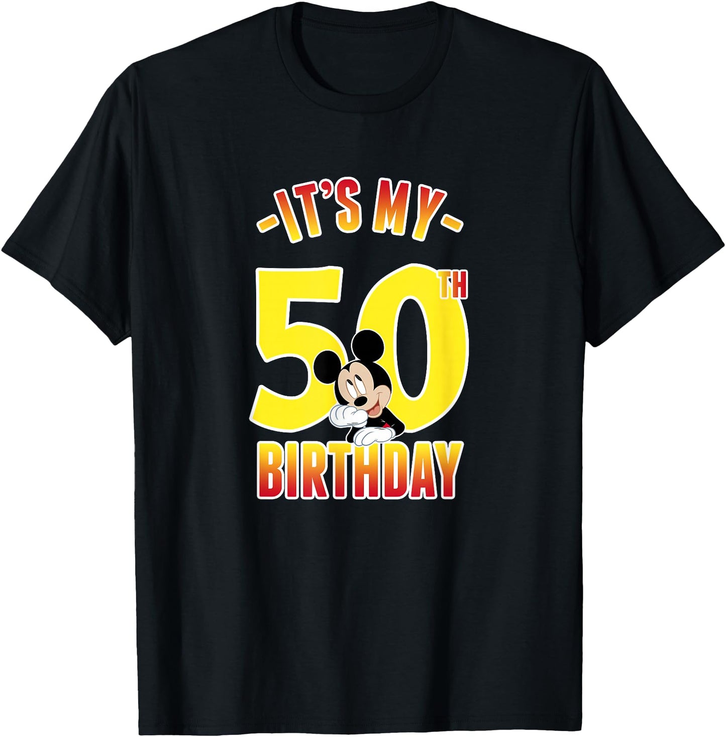 Disney Mickey Mouse It's My 50th Birthday Gradient Portrait