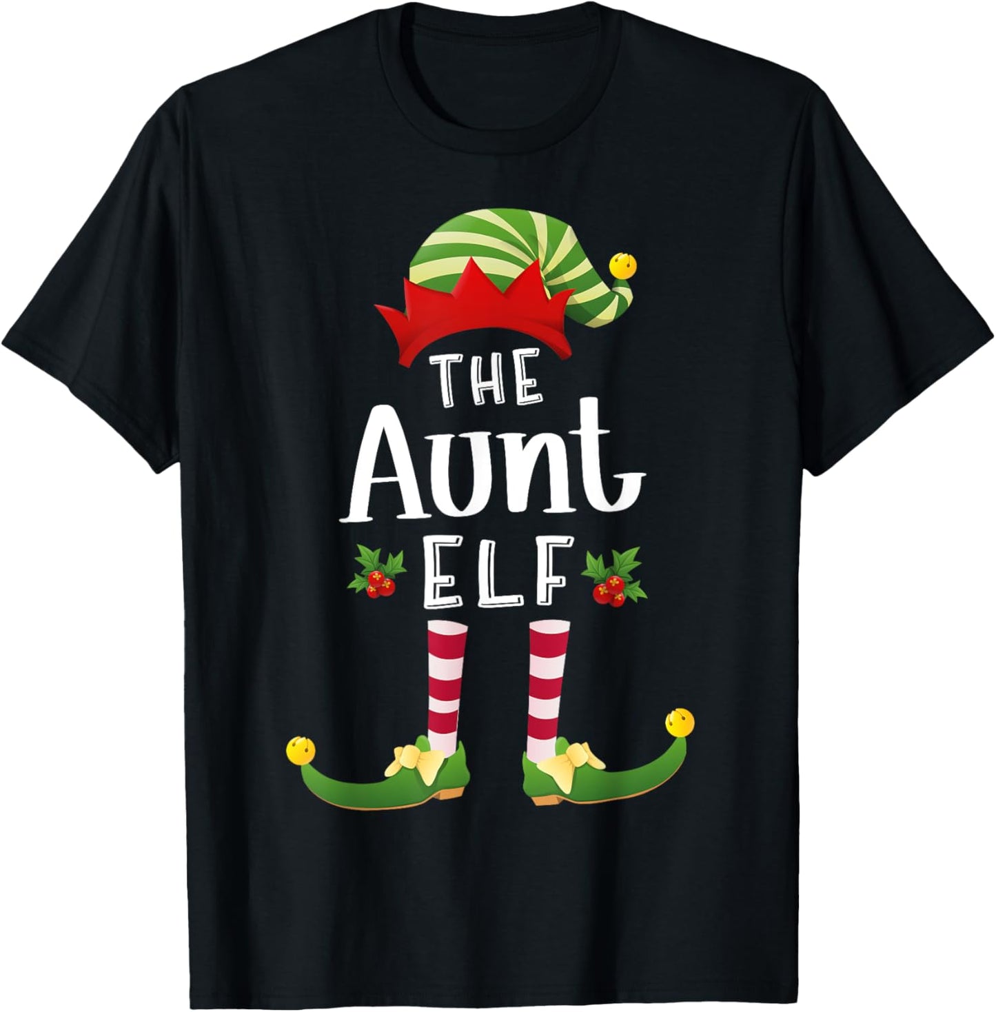 Aunt Christmas Elf Matching Pajama X-Mas Party