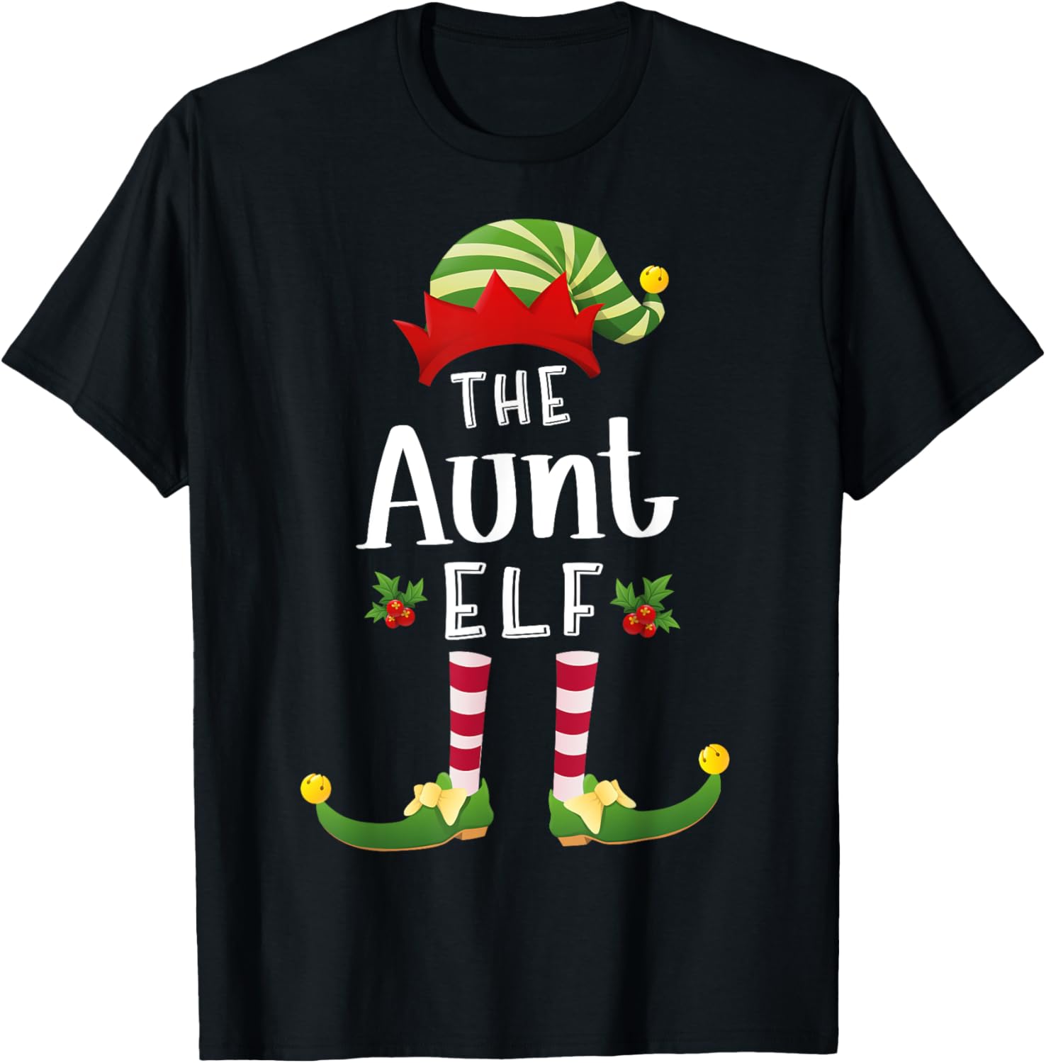 Aunt Christmas Elf Matching Pajama X-Mas Party