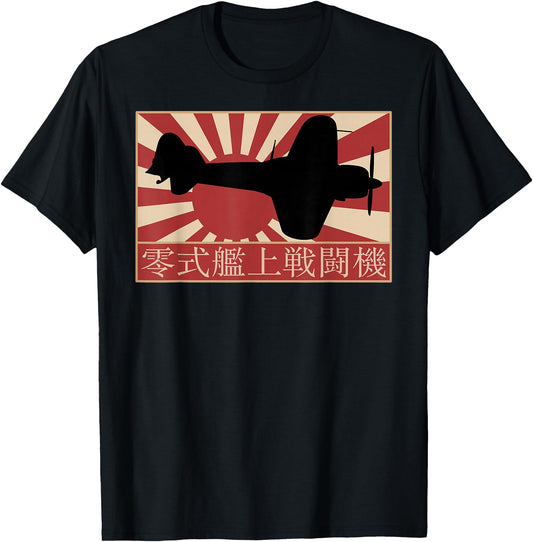 A6M Zero Japanese WW2 Fighter Plane Japan Flag