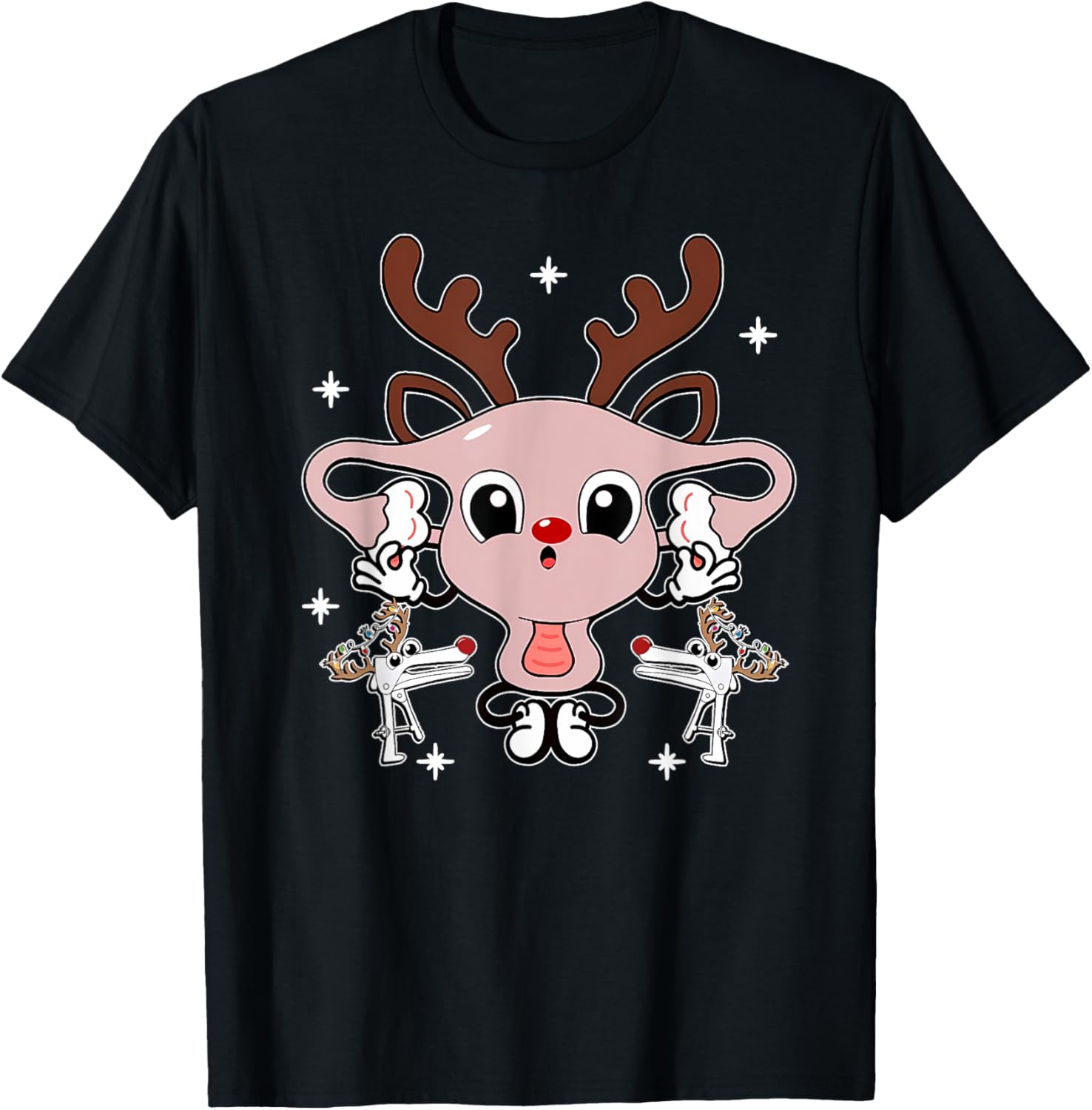 Festive Reindeer Uterus Nurse Speculum Xmas Light OBGYN