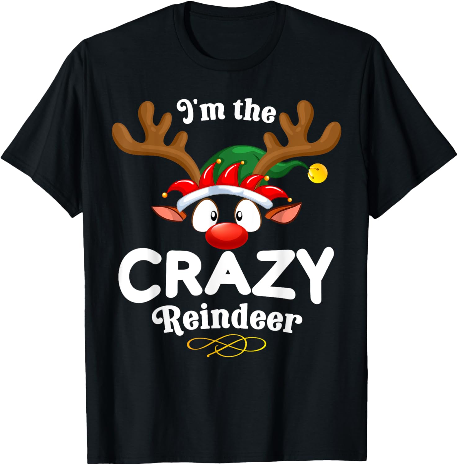 Christmas PJS Crazy XMas Reindeer Matching